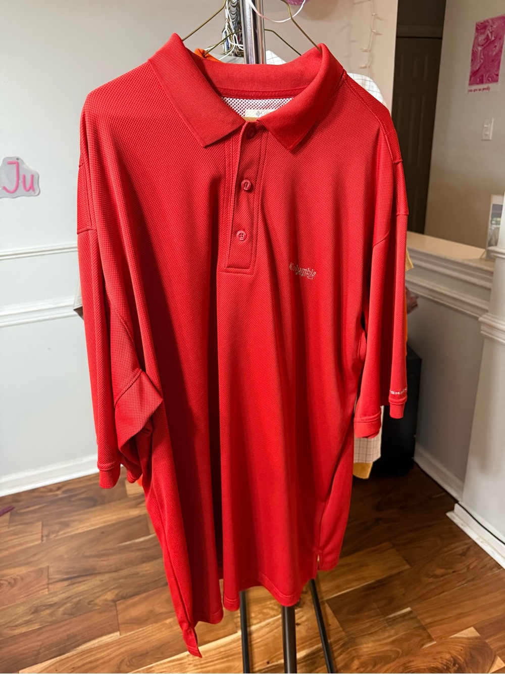 Columbia Red Short-Sleeve Performance Polo